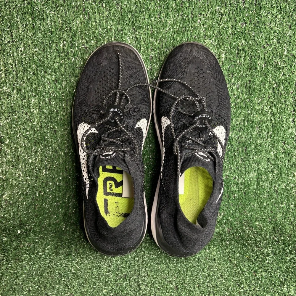 Nike Free‎ RN Flyknit 2018 Running Shoes Athletic Gym Sneakers Black Womens 8.5
